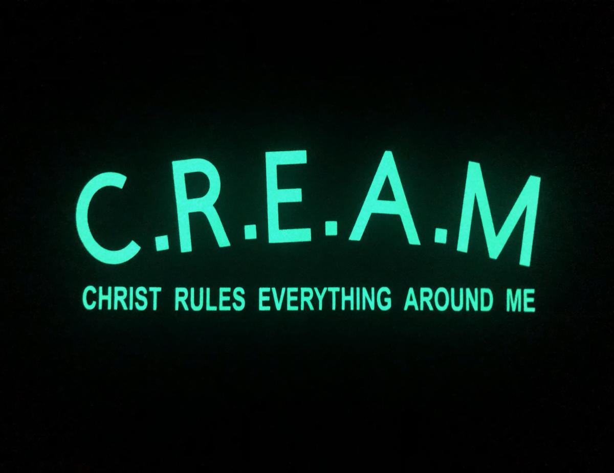 GLOW IN THE DARK CREAM HOODIE