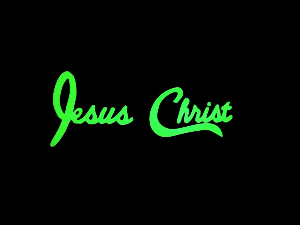 GLOW LOGO JESUS CHRIST CREWNECK