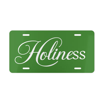 Holiness Vanity Plate