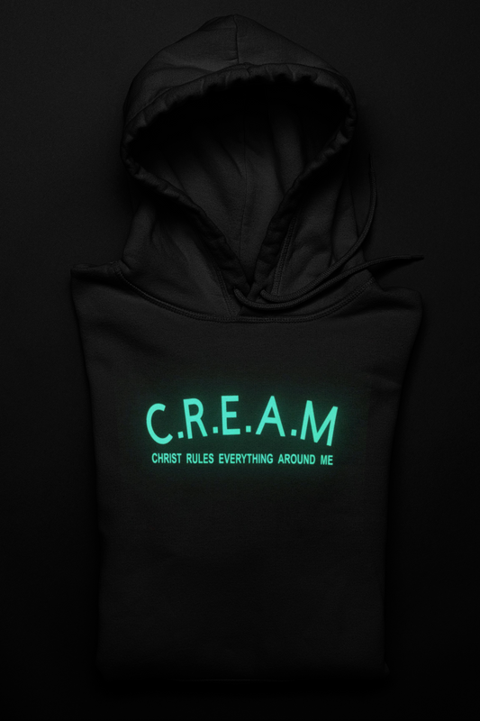 GLOW IN THE DARK CREAM HOODIE