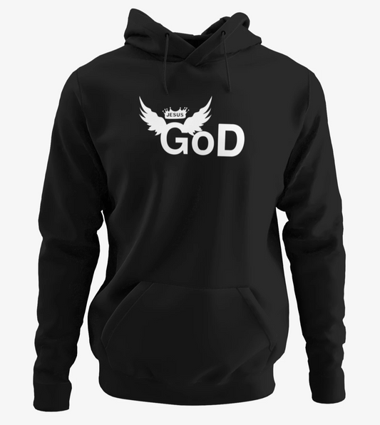 GLOW LOGO GOD  HOODIES